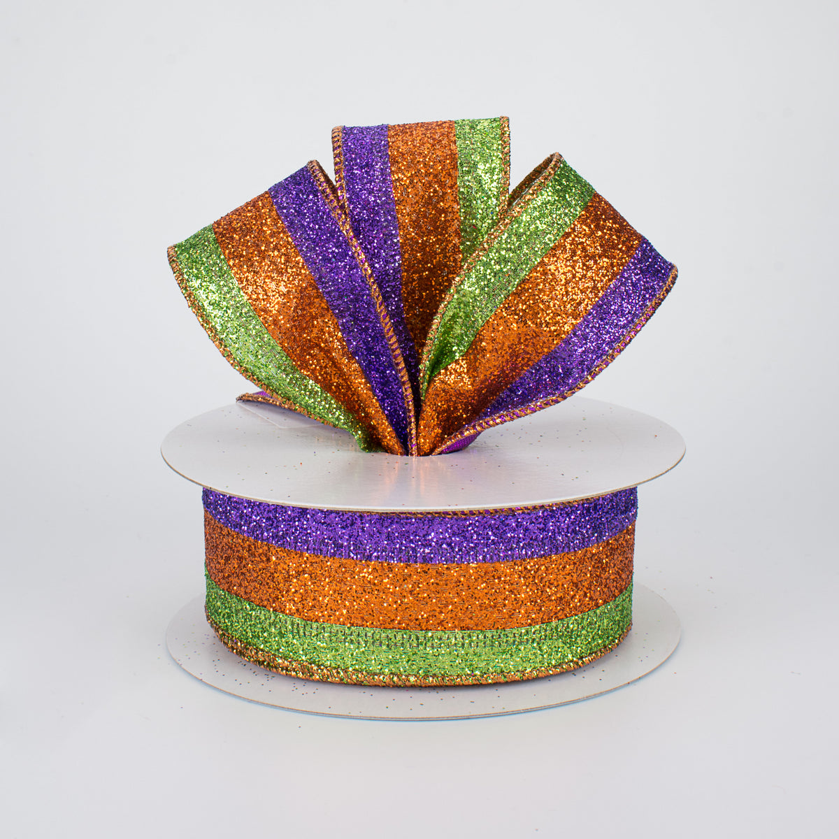 1.5" Glitter Stripe Ribbon: Halloween (10 Yards) Lifestyle Photo