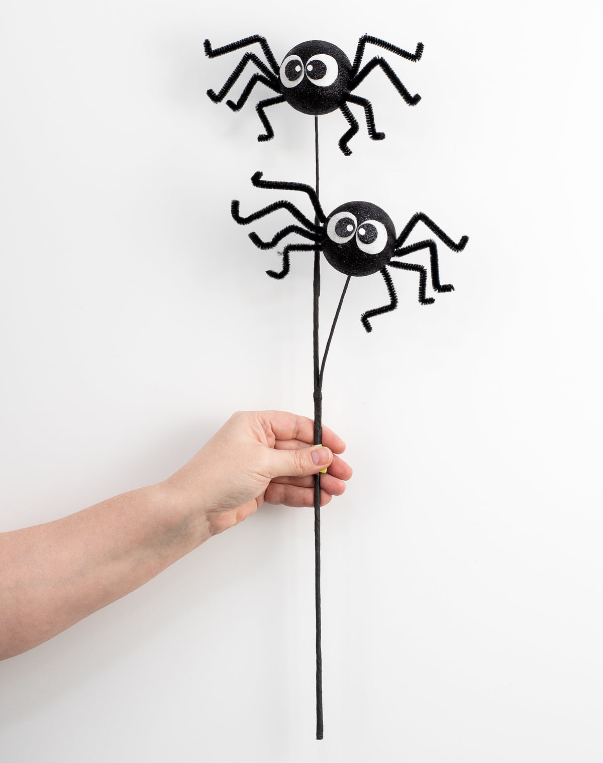 21" Glittered Fun Spider Spray: Black detail photo 3