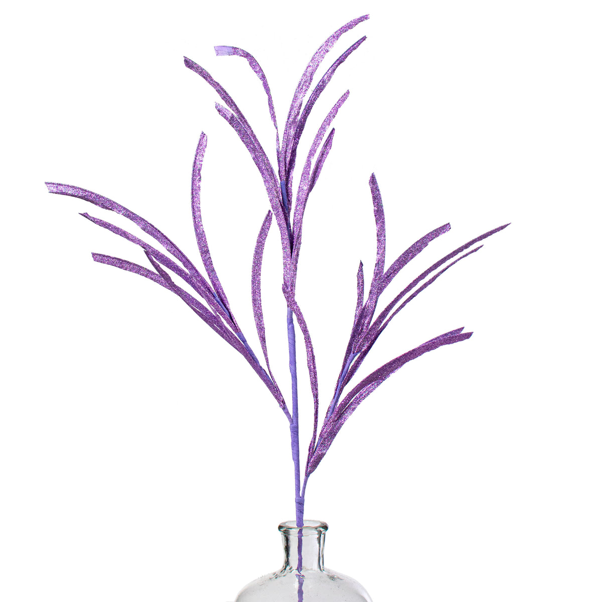 31" Glittered Paper Grass Spray: Bright Lavender Item Number: XS110013