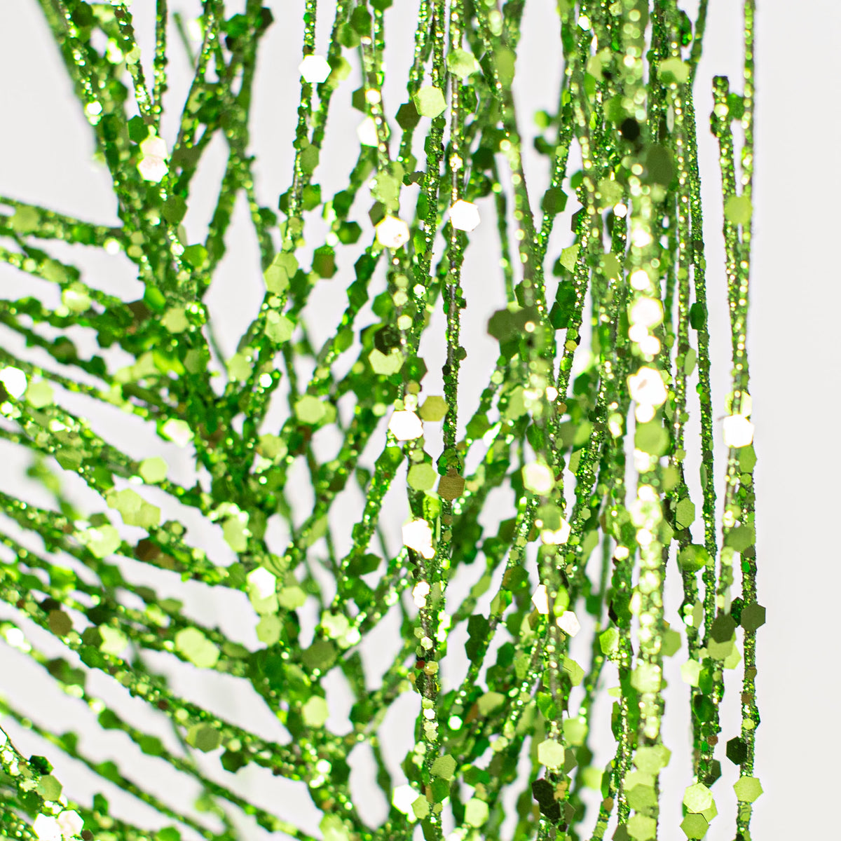 38" Glittered Pine Spray: Lime Green Lifestyle Photo