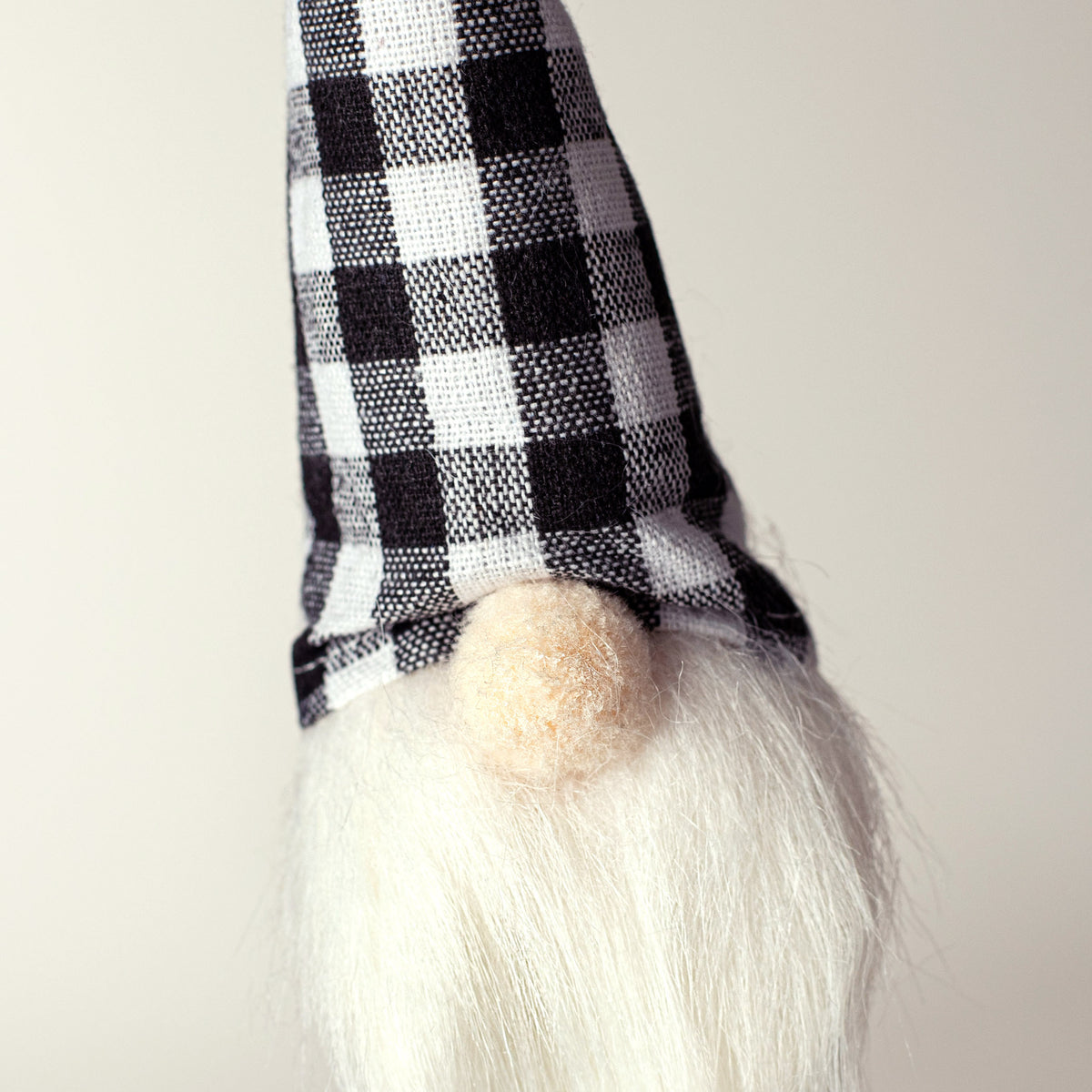 15" Gnome Pick: Black & White Gingham detail photo 3