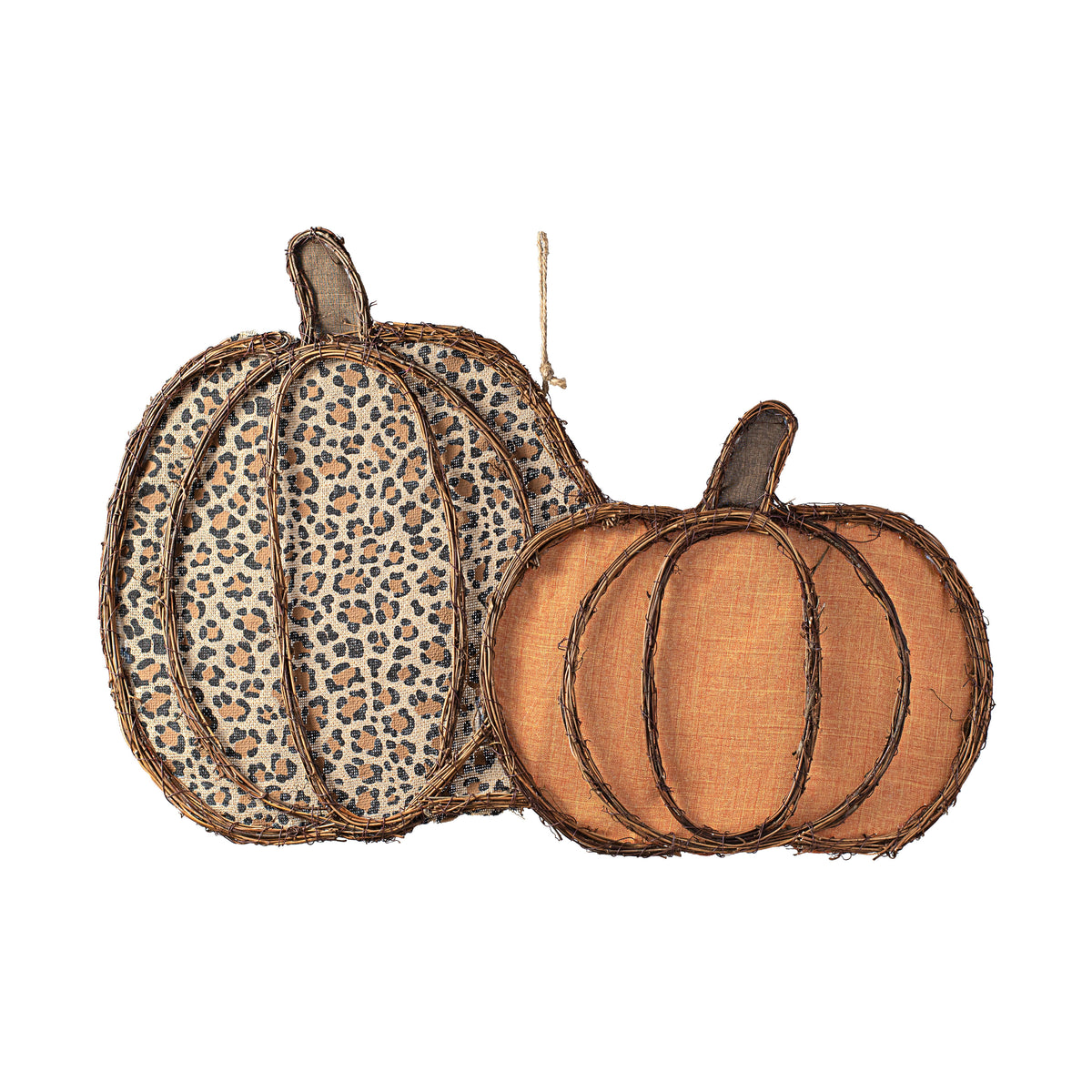 26" Grapevine Hanger: Leopard & Pumpkin Orange Pumpkins Item Number: KG306133