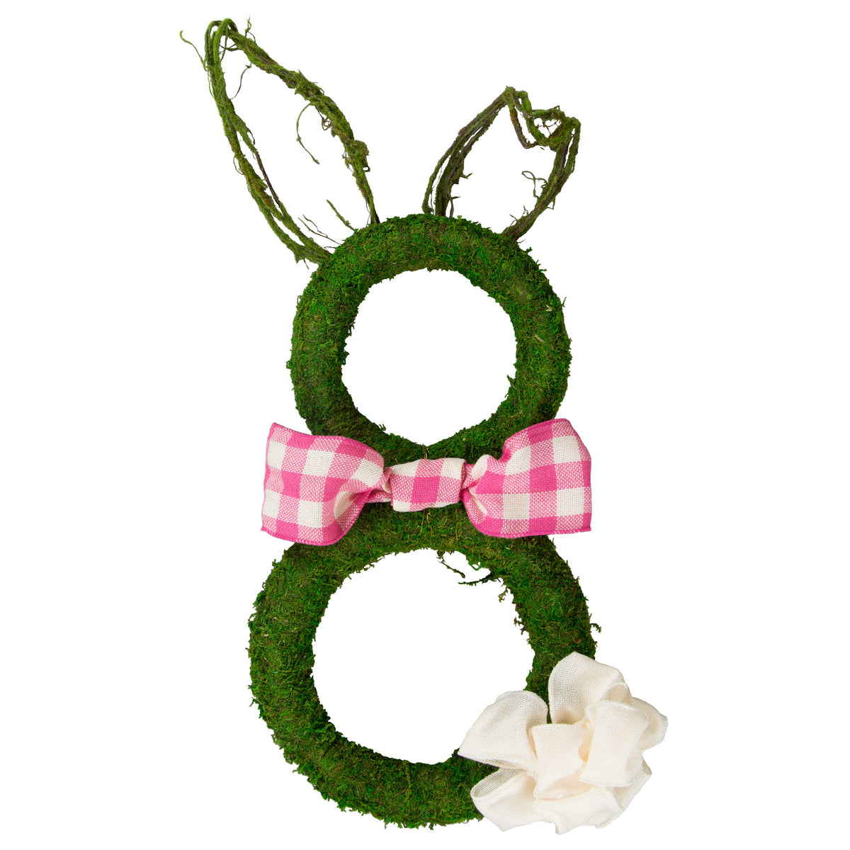 10" Green Moss Wreath detail photo 3