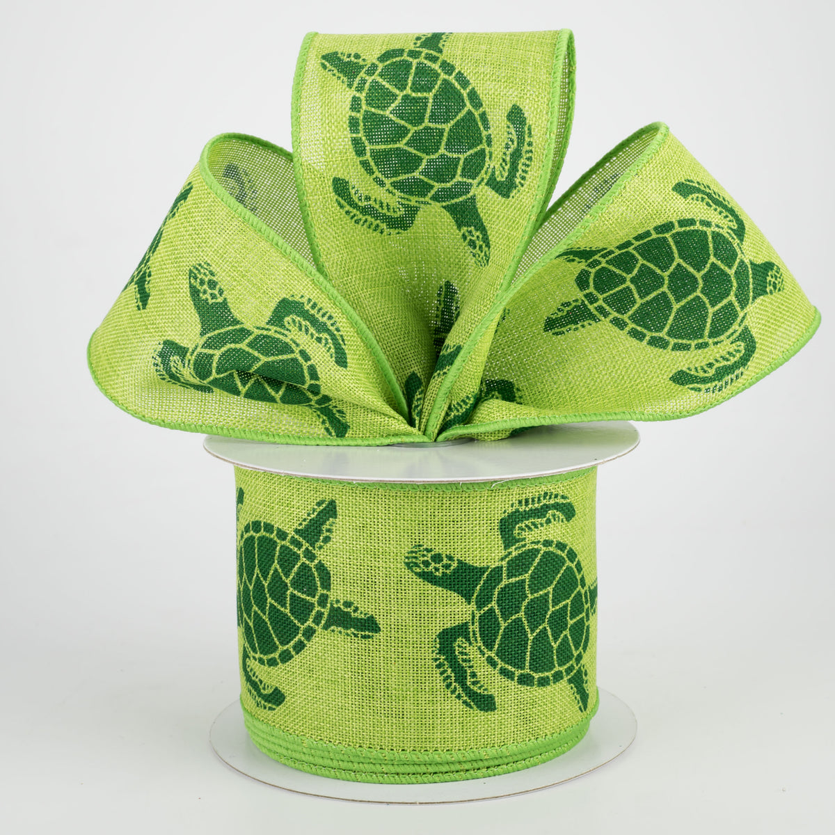 2.5" Green Sea Turtle Ribbon: Lime (10 Yards) Lifestyle Photo