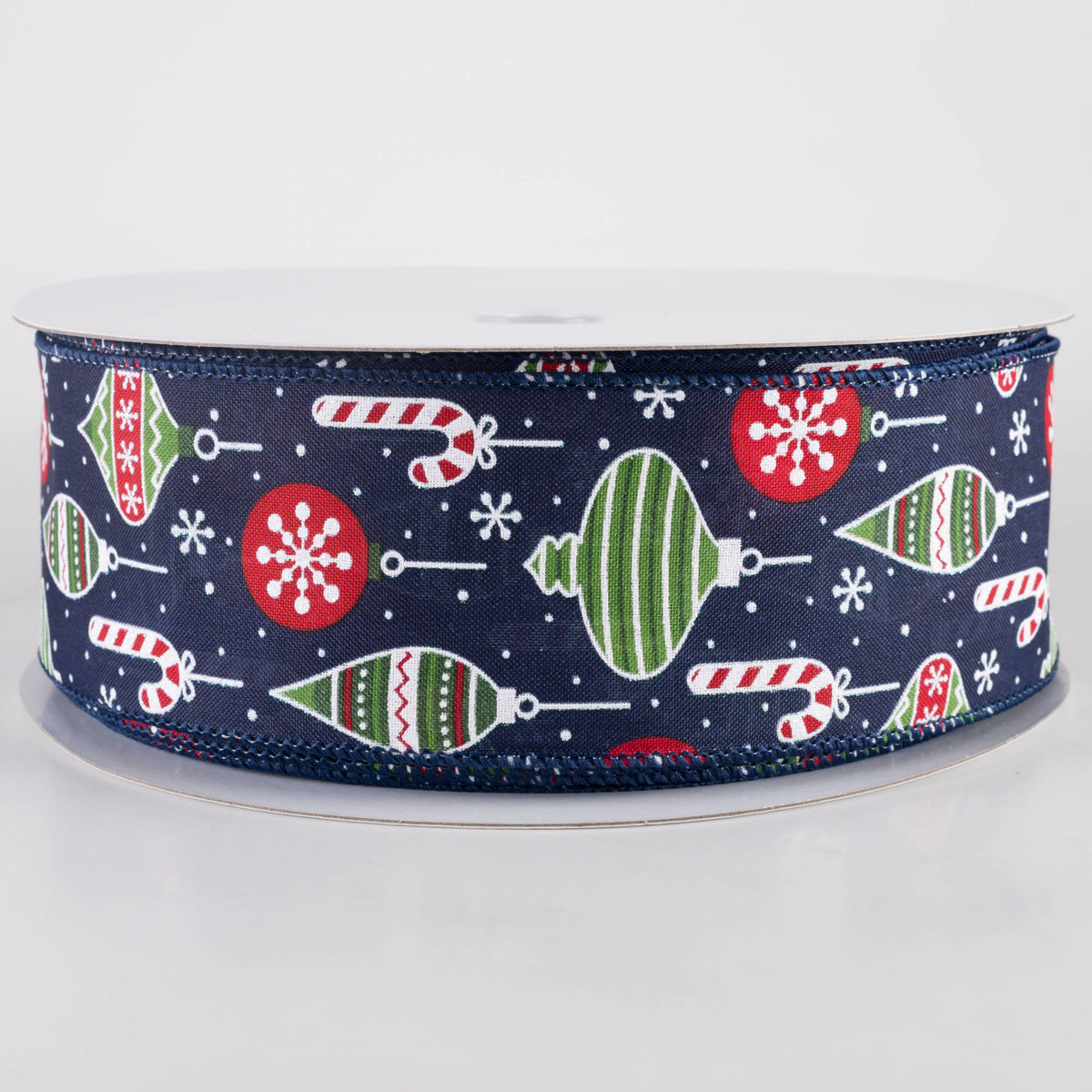 2.5" Hanging Christmas Ornaments Ribbon: Navy (50 Yards) Item Number: 871-40-423