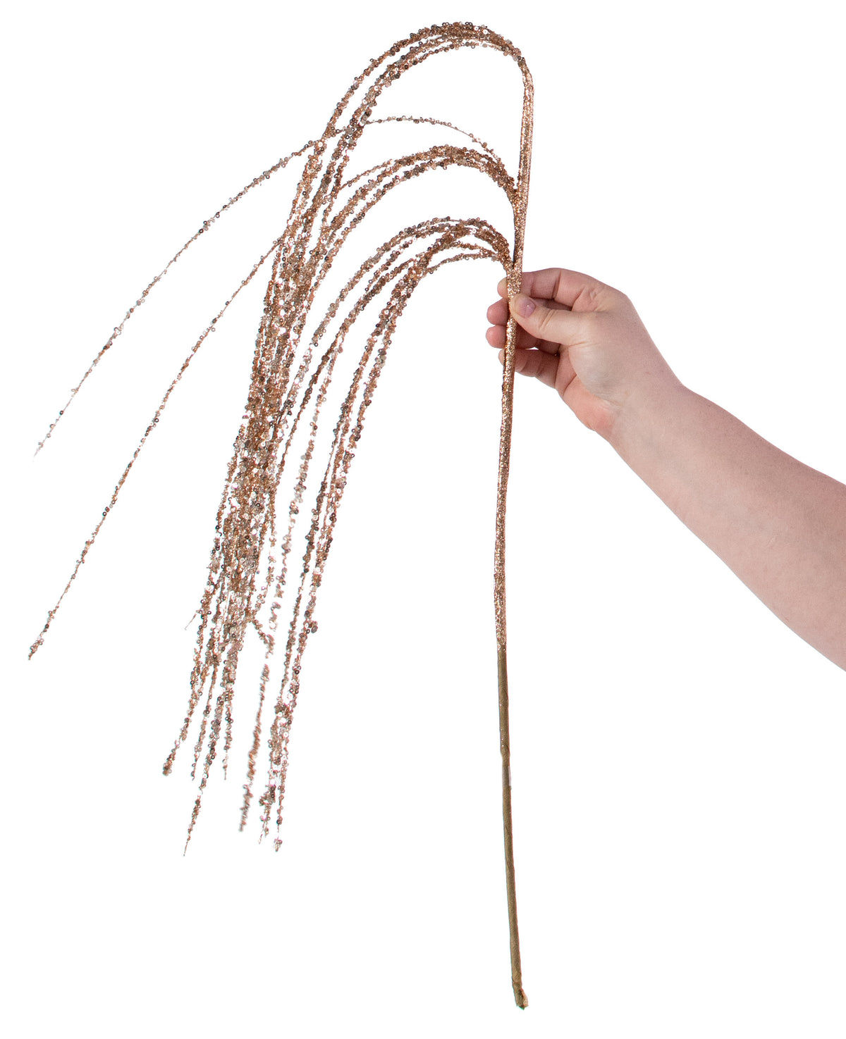 43" Hanging Sequin Spray: Rose Gold detail photo 3