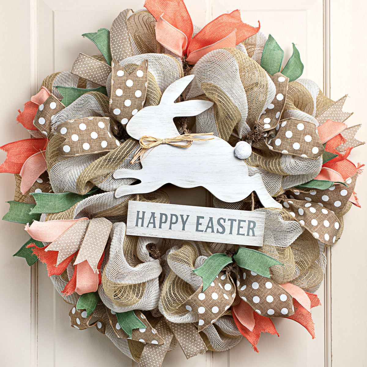 11.5" Happy Easter Bunny Wall Hanging Lifestyle Photo