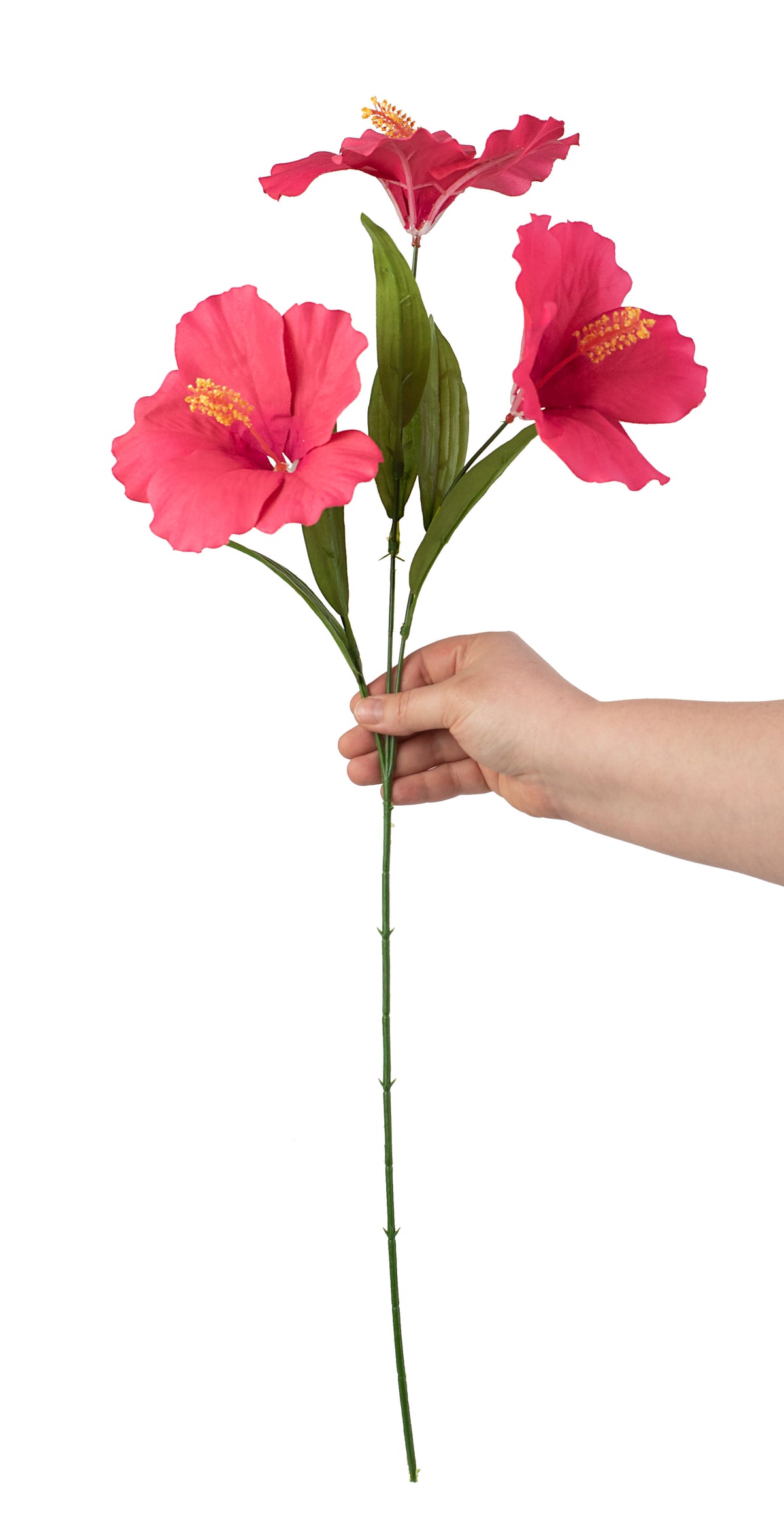 27" Hibiscus Spray: Fuchsia Pink detail photo 3