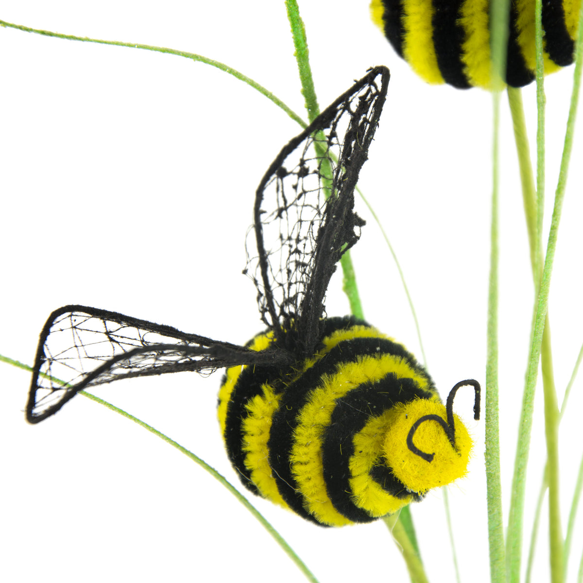 24" Honey Bee With Green Grass Floral Pick detail photo 3
