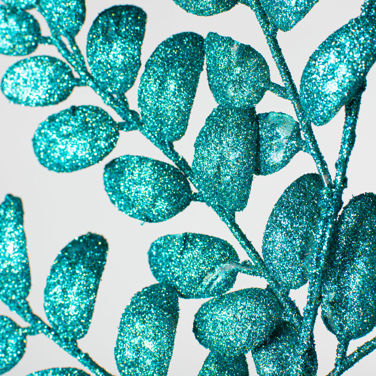 22" Honey Locust Leaf Glitter Spray: Aquamarine Blue Lifestyle Photo