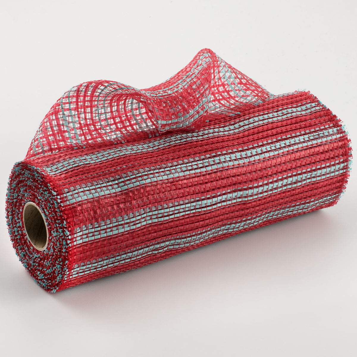10" Horizontal Wide Stripe Mesh: Red & Robin's Egg Blue Item Number: RE8902WX