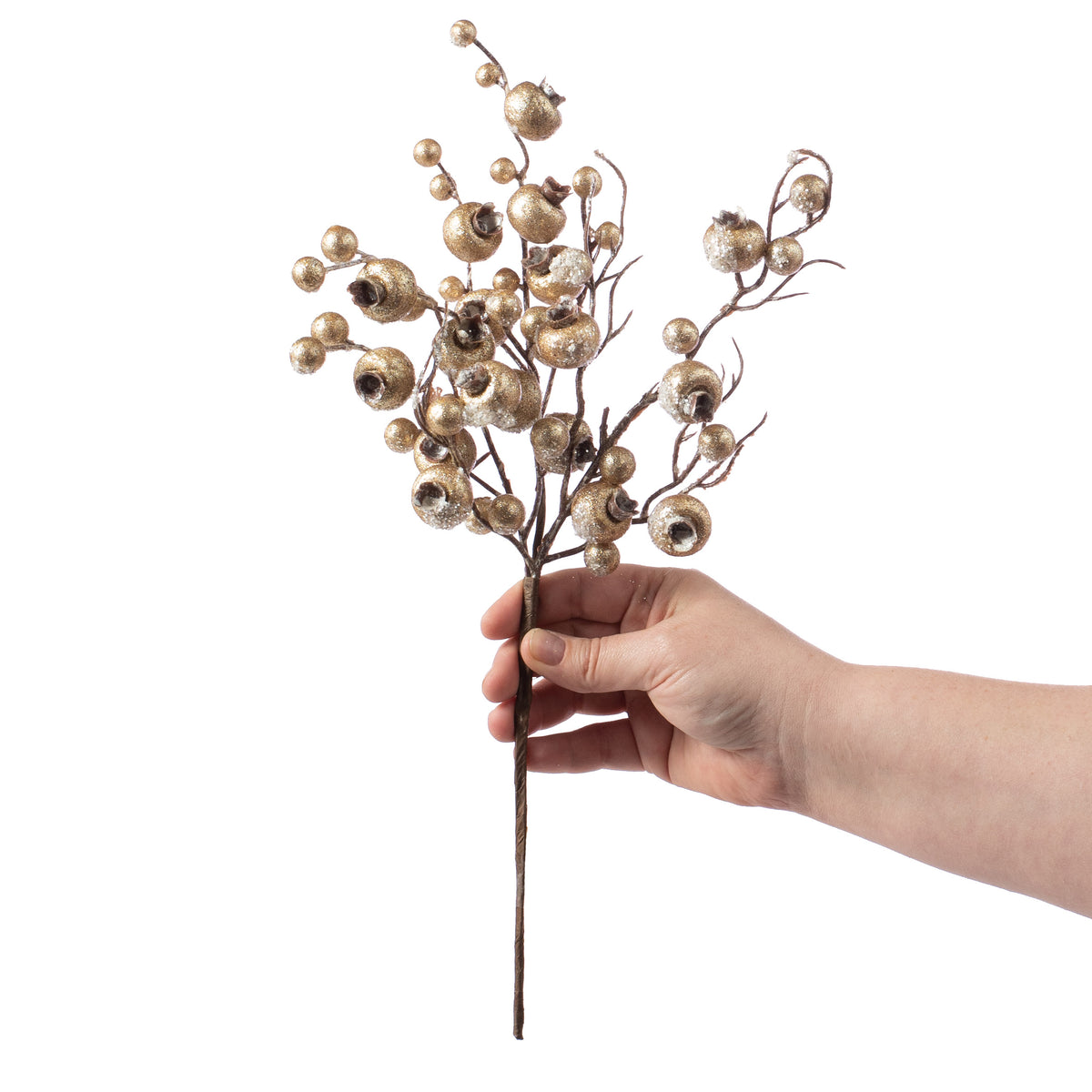 15" Iced Crabapple Berry Pick: Champagne Lifestyle Photo