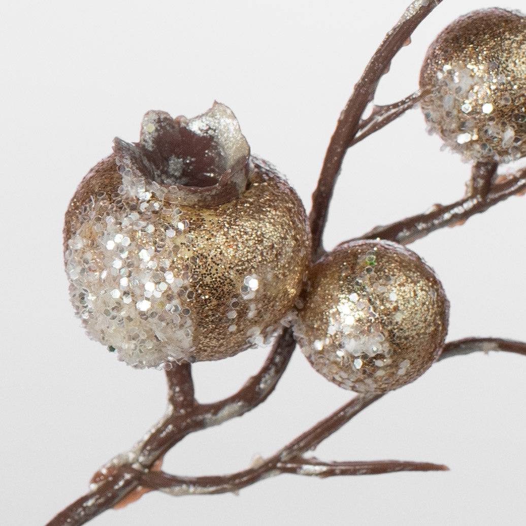 15" Iced Crabapple Berry Pick: Champagne detail photo 3