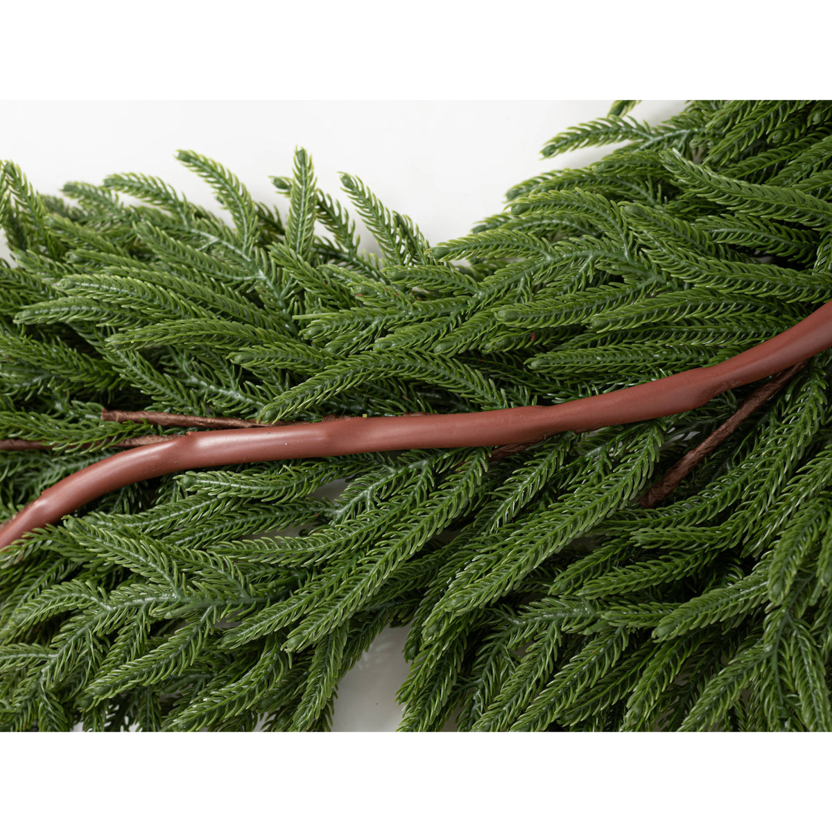 44" Real Touch Norfolk Pine Premium Full Garland: Dark Green