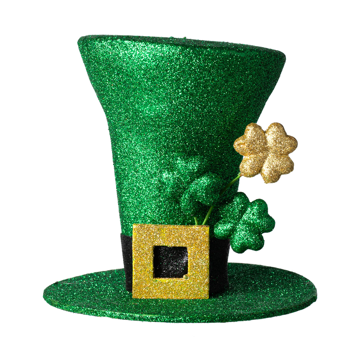 8" Glitter Leprechaun Top Hat Decor