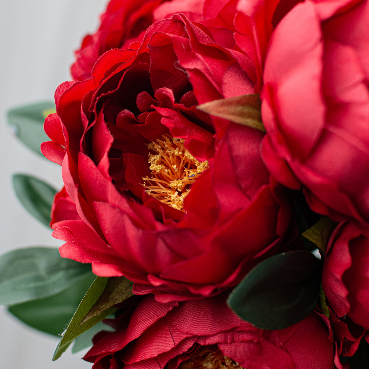 20" Peony Bush: Red (11 Stem)