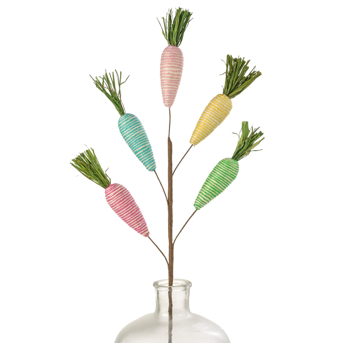 30" Pastel Twine Carrots Spray