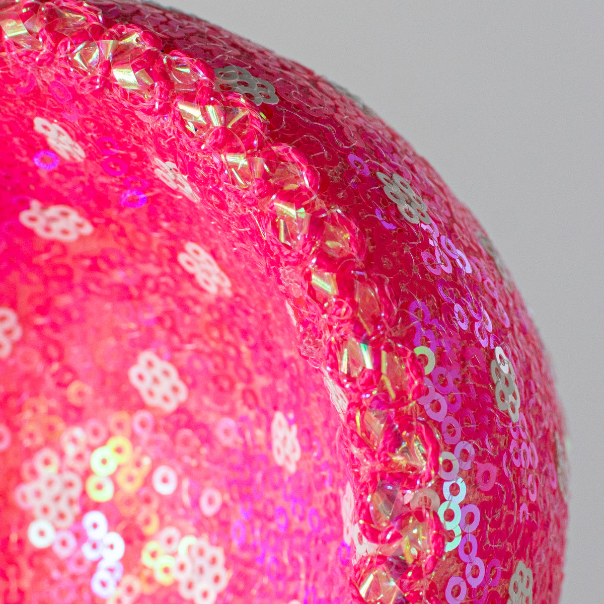 6" Sequin Polkadot Tea Cup: Iridescent Pink