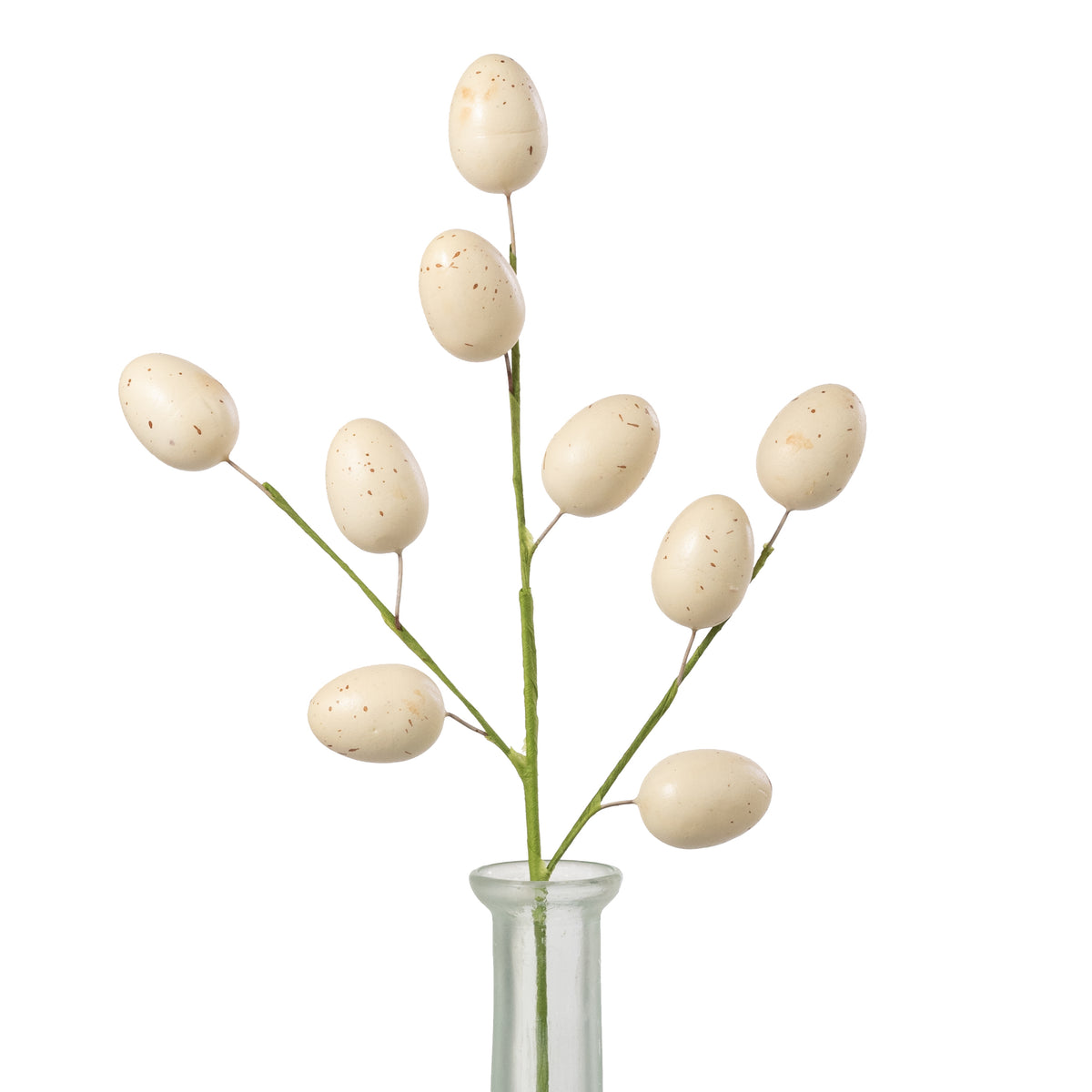 12" Speckled Eggs Pick: Natural Cream
