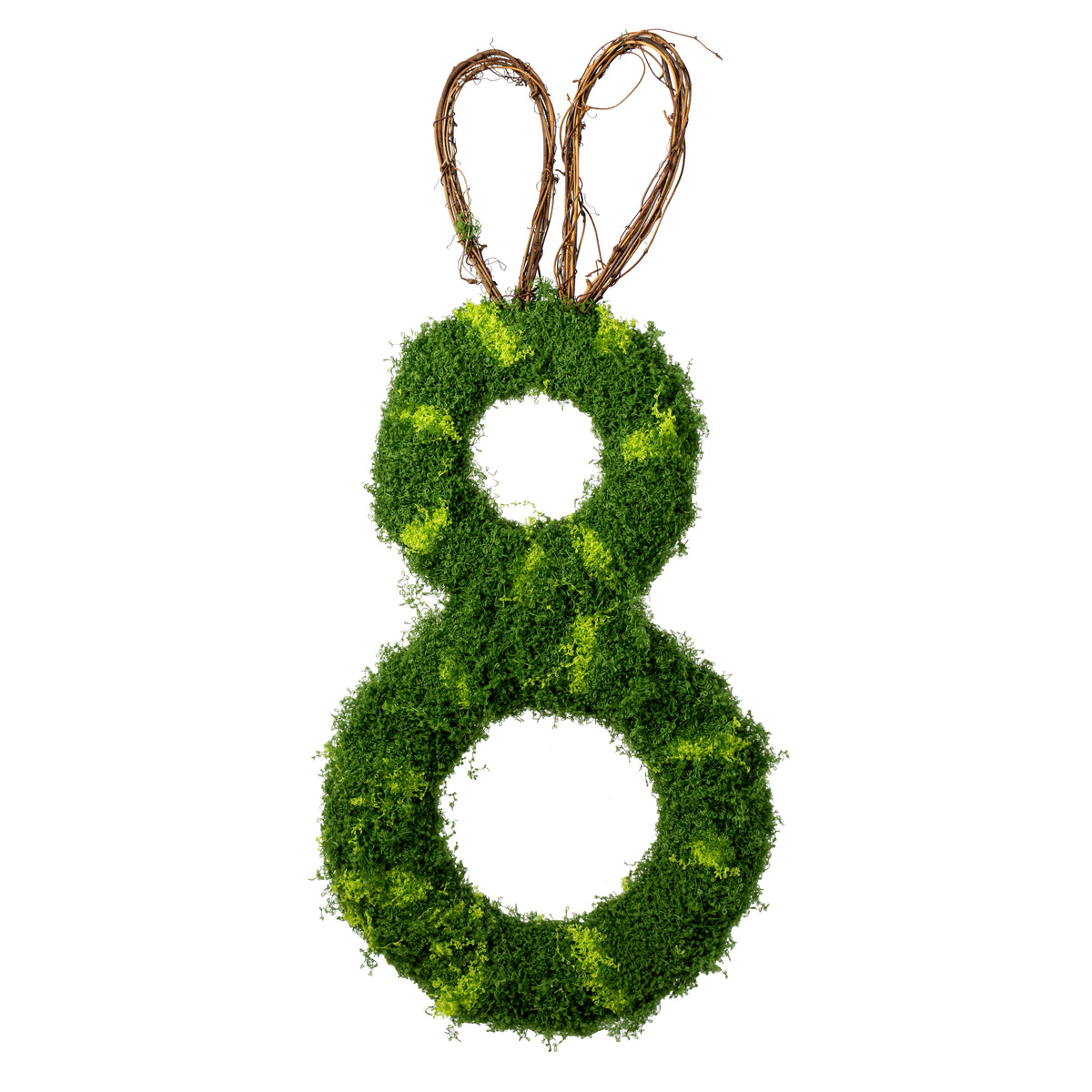 23" Mossy Easter Bunny Wreath Door Hanger