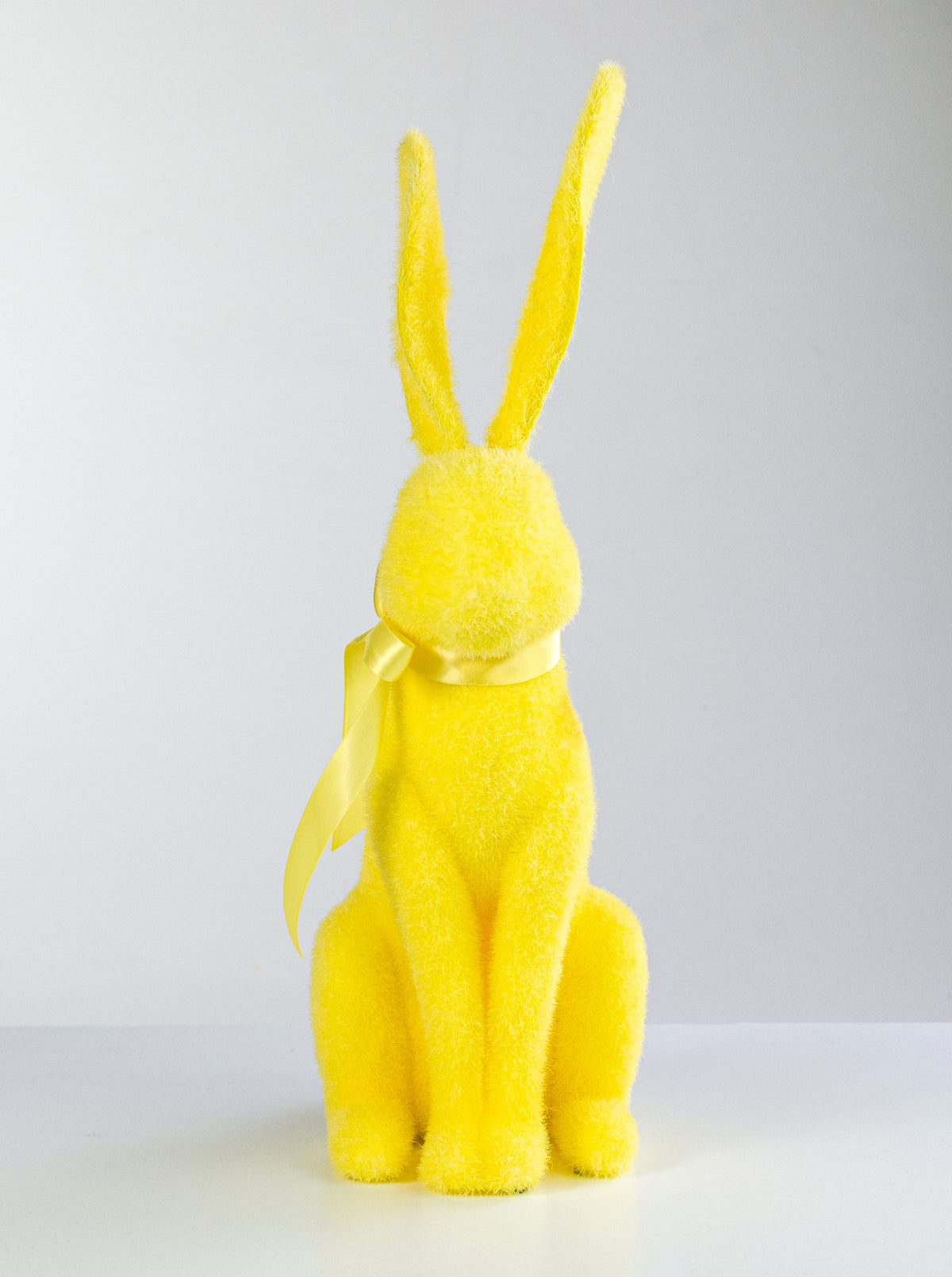 20" Flocked Easter Rabbit: Yellow