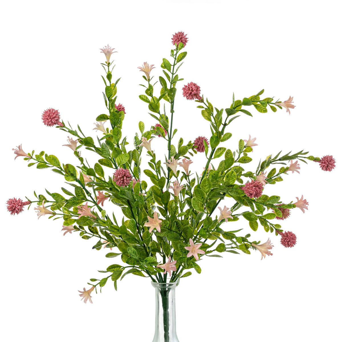 19" Thistle Bush: Pink & Mauve (9 Stem)