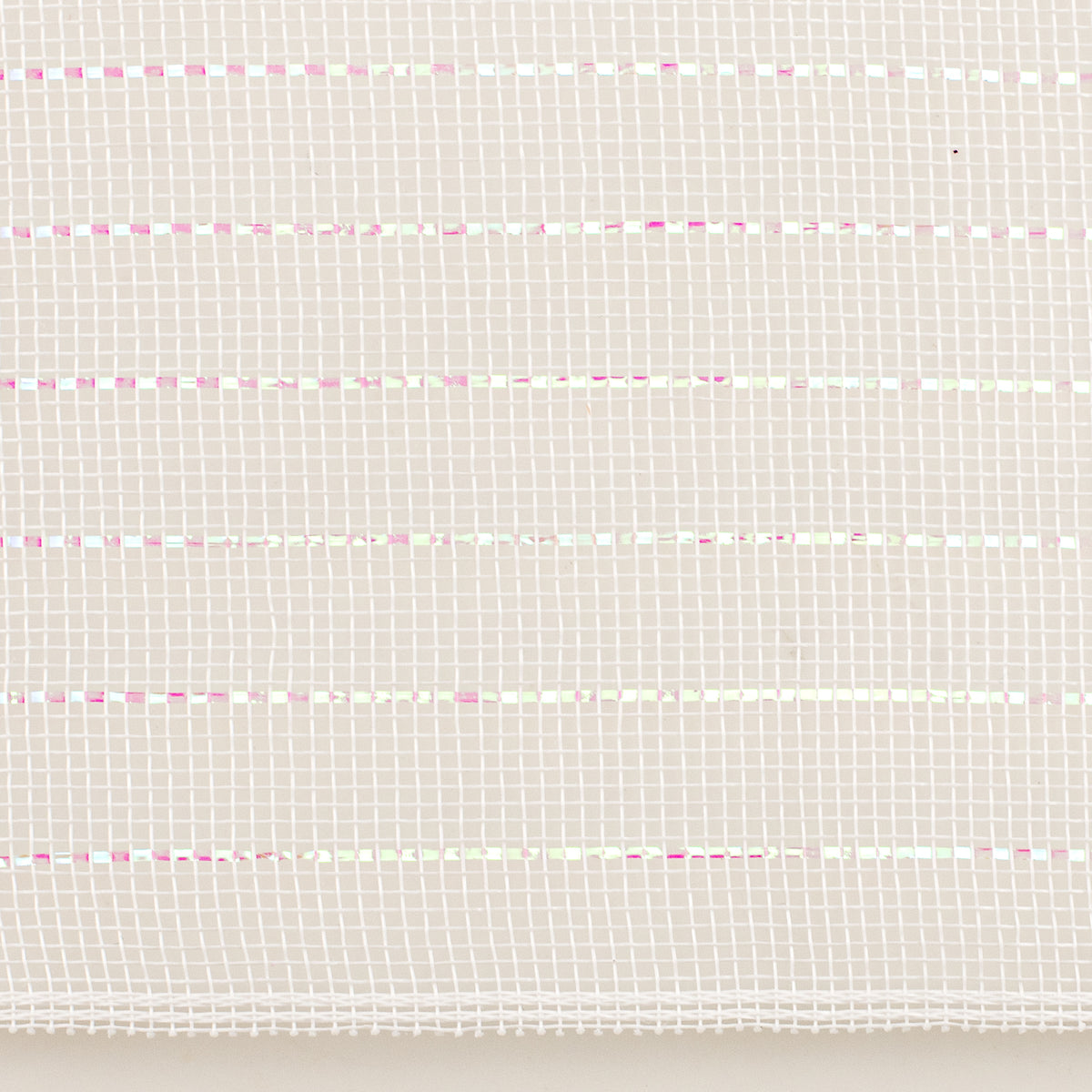 10.5" Square Pre-Cut Fine Weave Deco Mesh Sheets: Iridescent White (40)