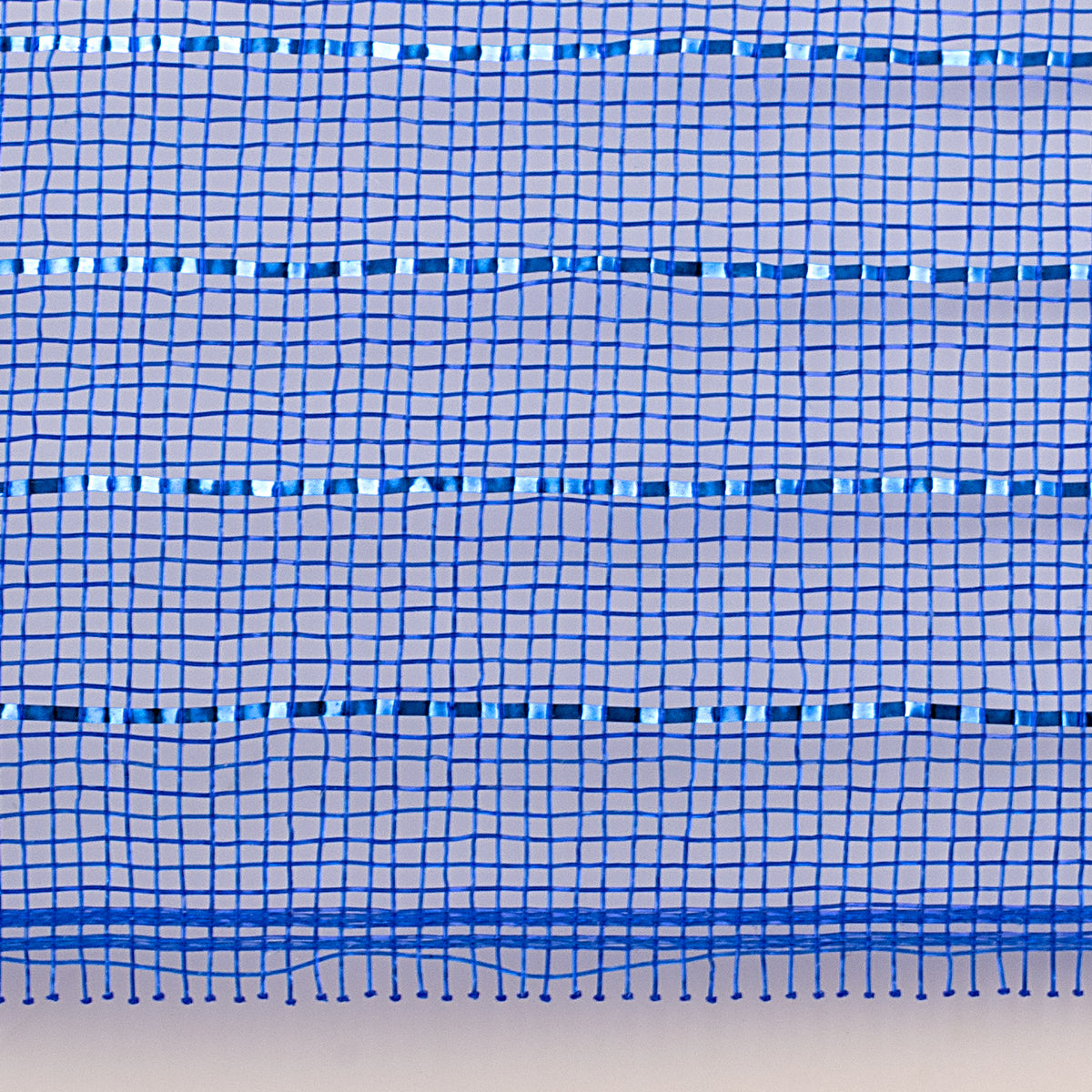 10.5" Square Pre-Cut Fine Weave Deco Mesh Sheets: Metallic Royal Blue (40)