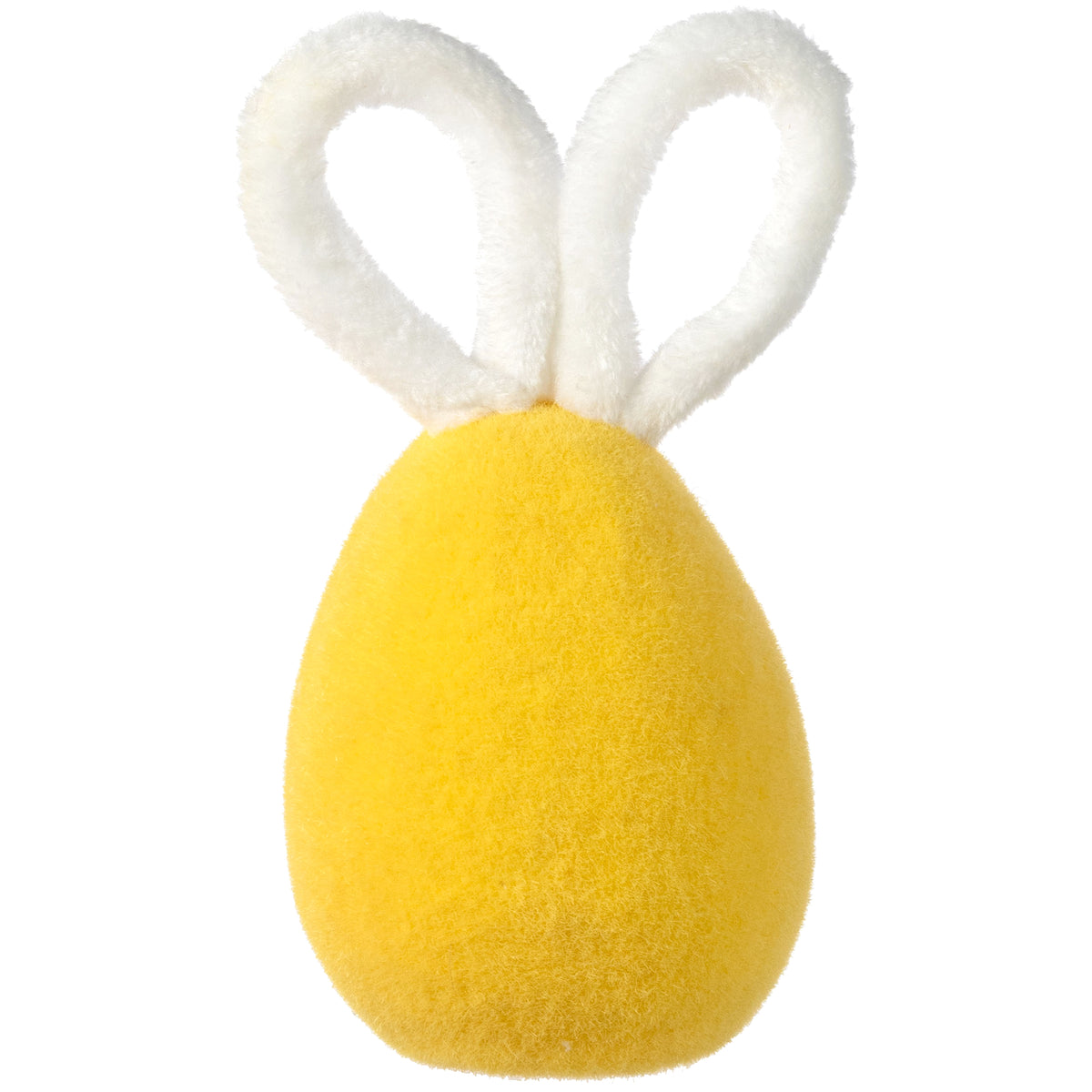12" Flocked Easter Bunny Egg: Lemon Yellow