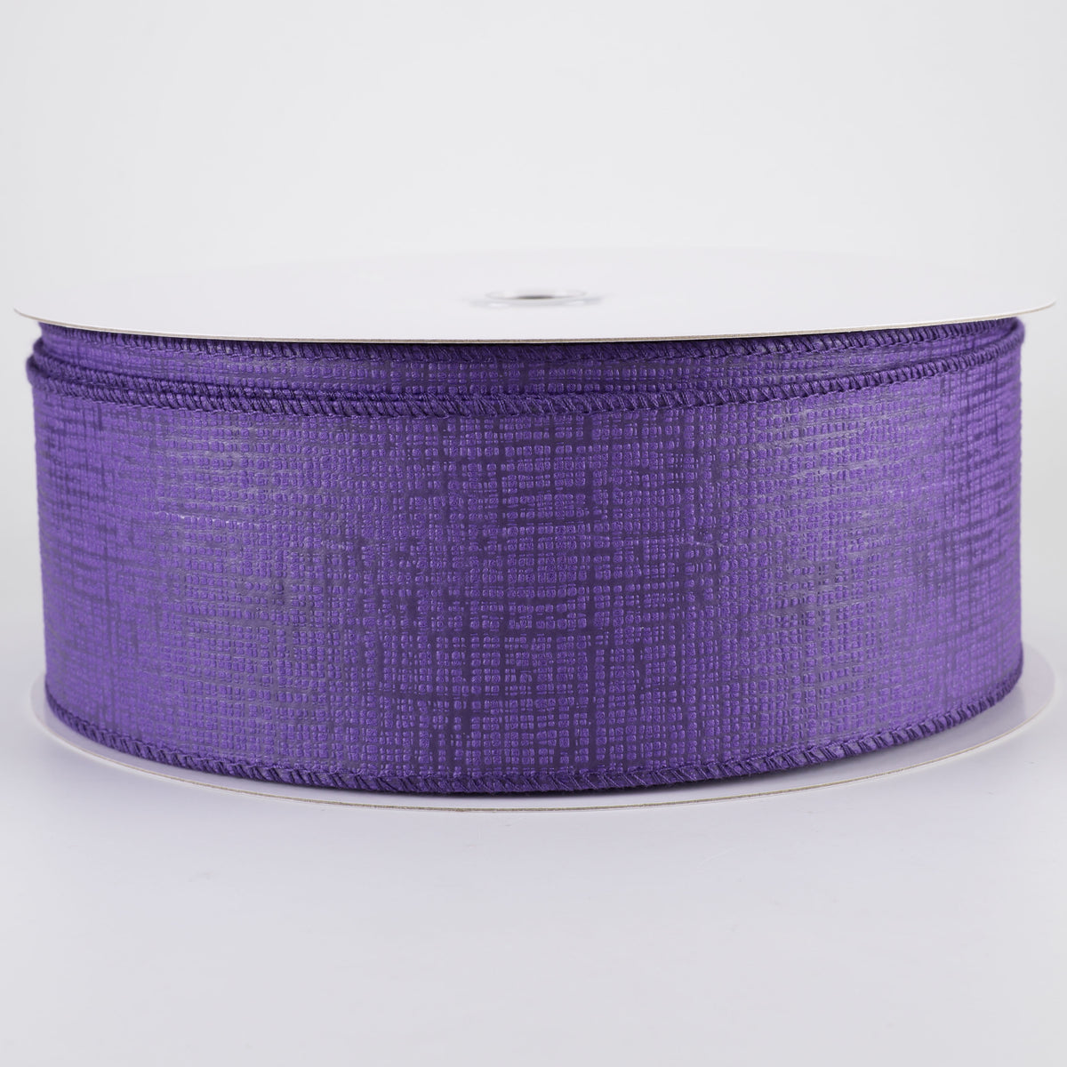 2.5" Embossed Crosshatch Breeze Ribbon: Purple (50 Yards)