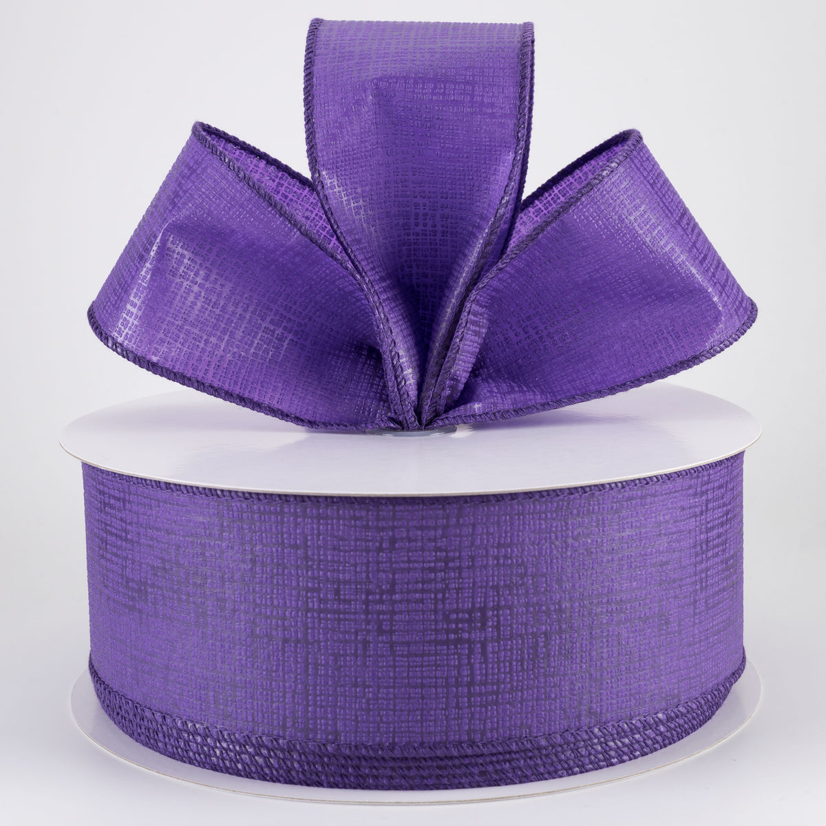 2.5" Embossed Crosshatch Breeze Ribbon: Purple (50 Yards)