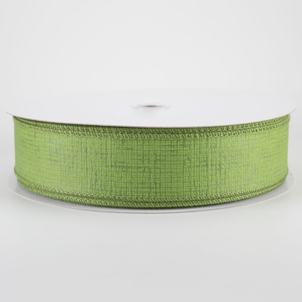 1.5" Embossed Crosshatch Breeze Ribbon: Moss Green (50 Yards)