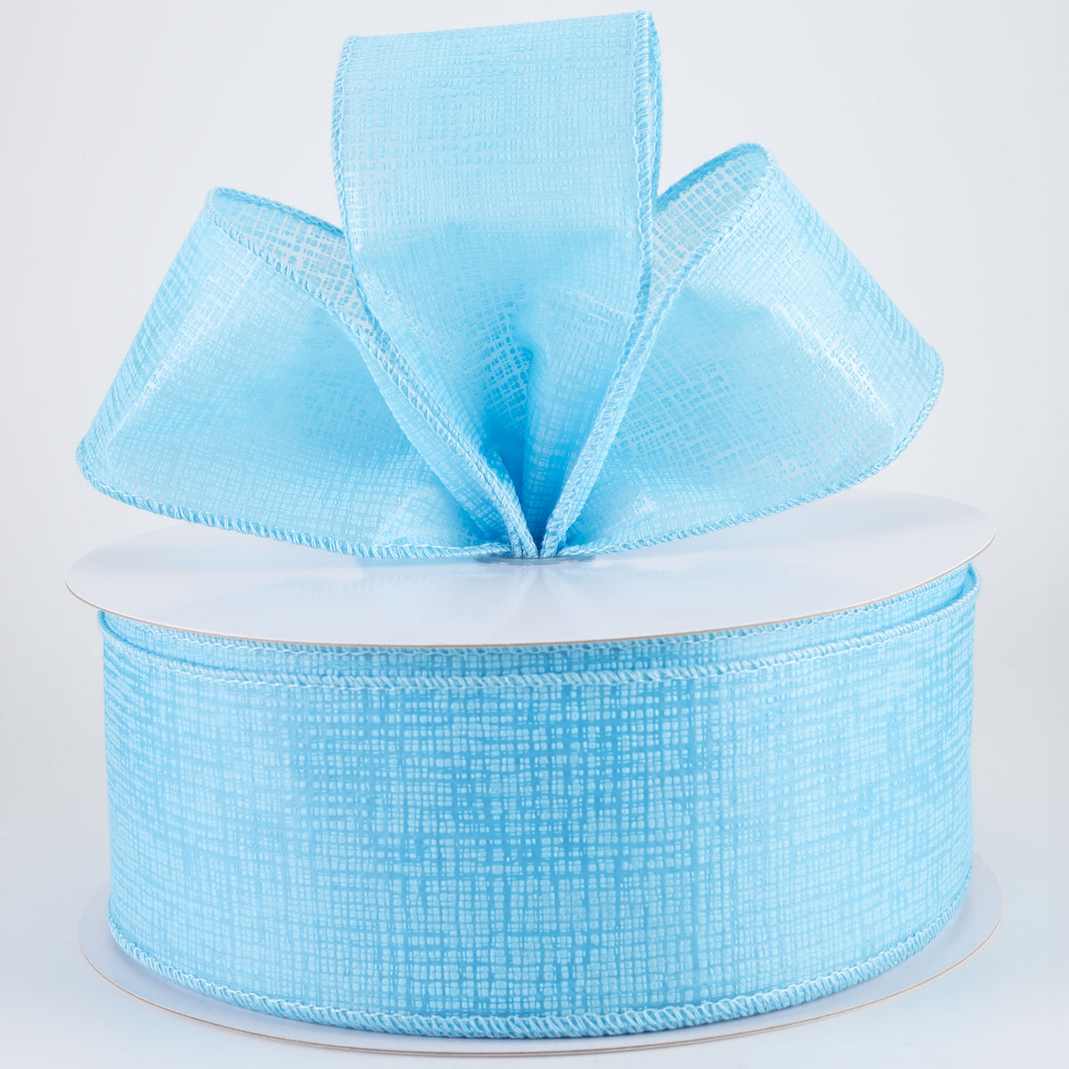 2.5" Embossed Crosshatch Breeze Ribbon: Sky Blue (50 Yards)