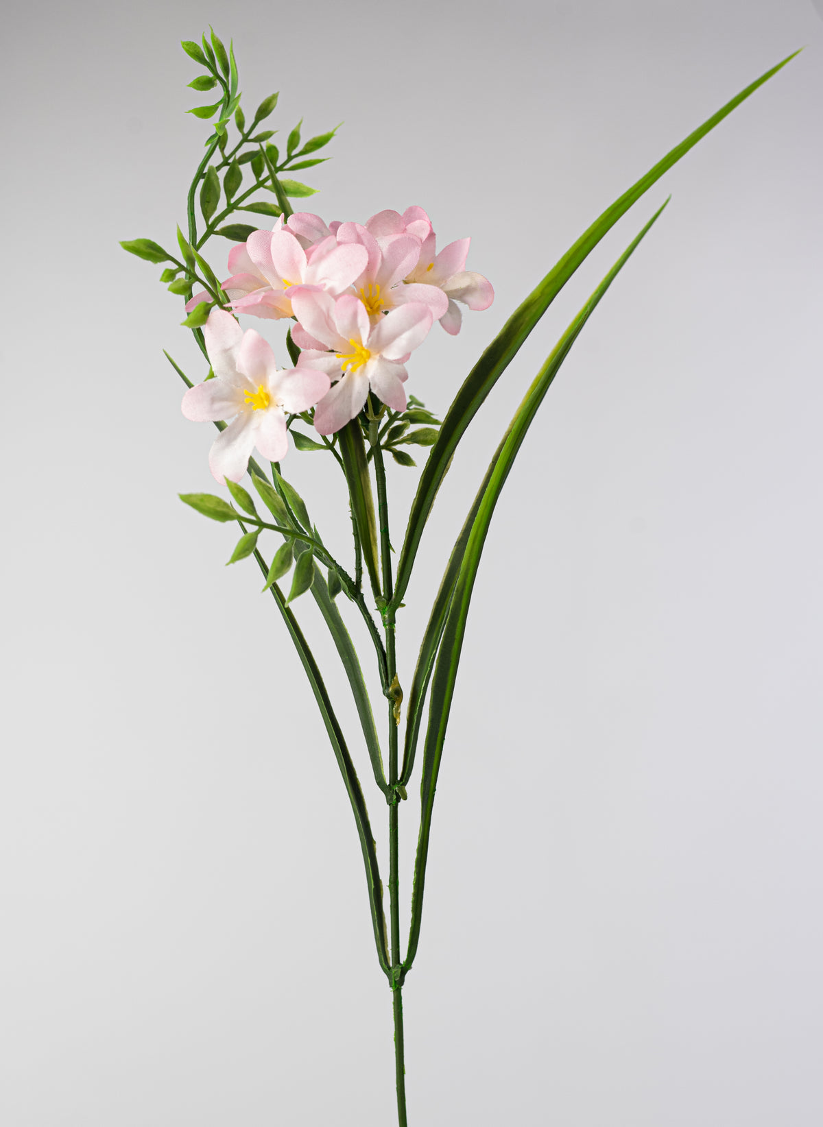 17" Wildflowers & Leaves Bush: Pink (12 Stem)