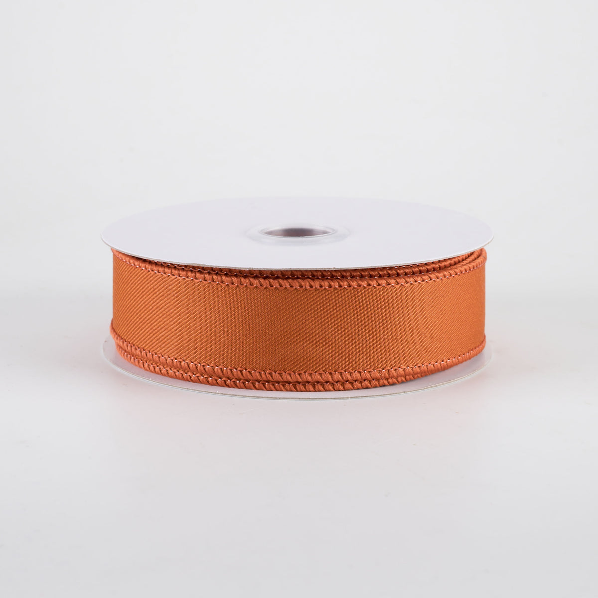 7/8" Diagonal Weave Ribbon: Autumn Orange (10 Yards)