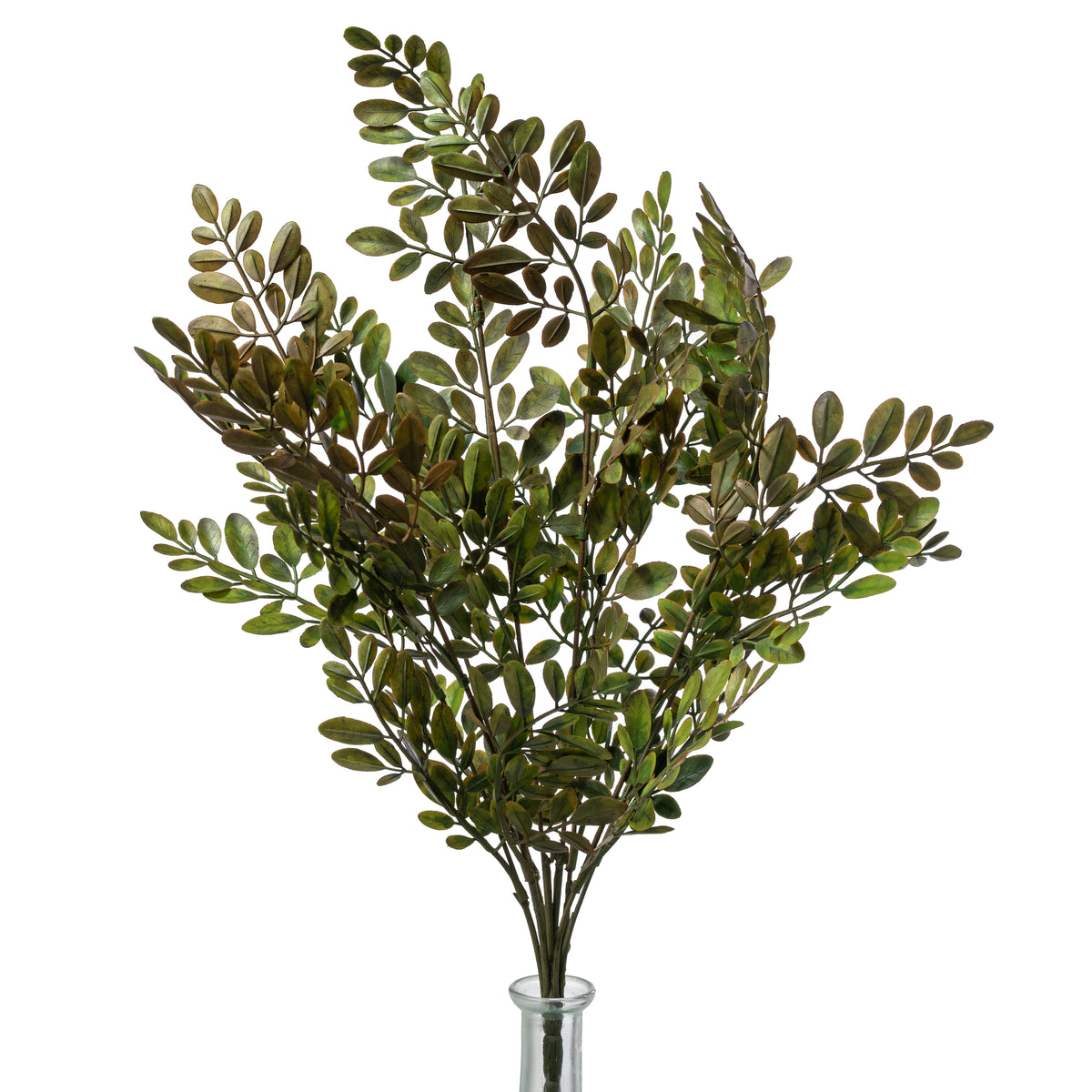21" Plastic Locust Leaf Bush: Sage Green (7 Stem)