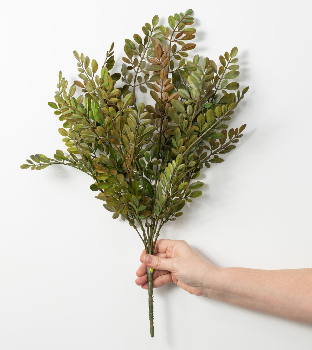 21" Plastic Locust Leaf Bush: Sage Green (7 Stem)