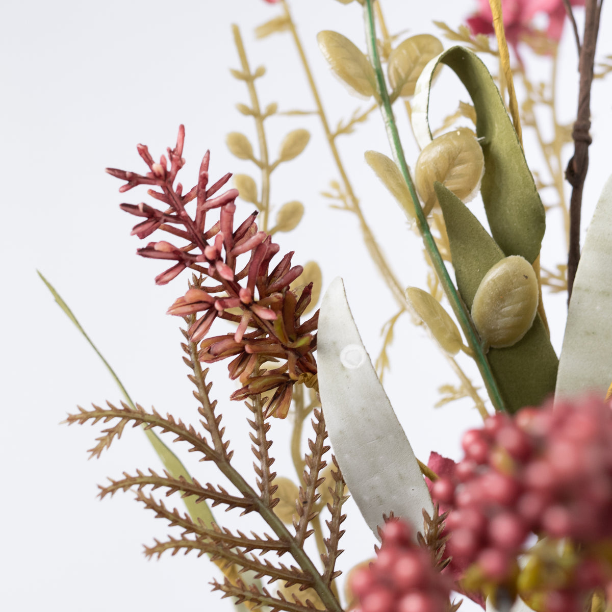 24" Fern, Lavender & Berries Filler Spray: Burgundy