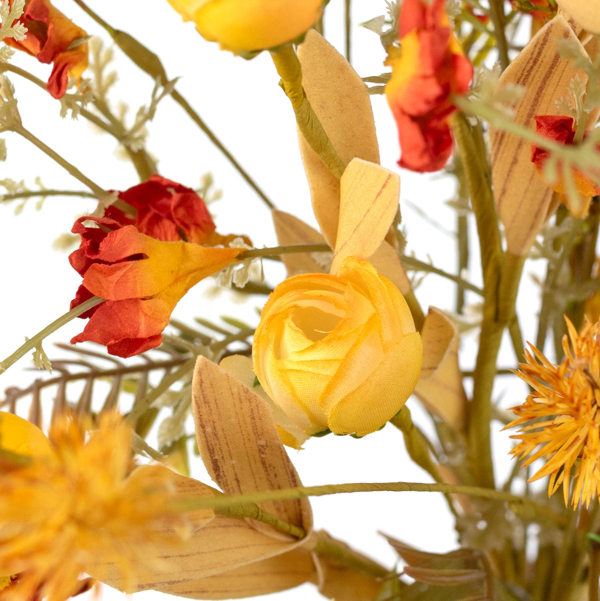 20" Autumn Wildflower Filler Bush: Orange Yellow
