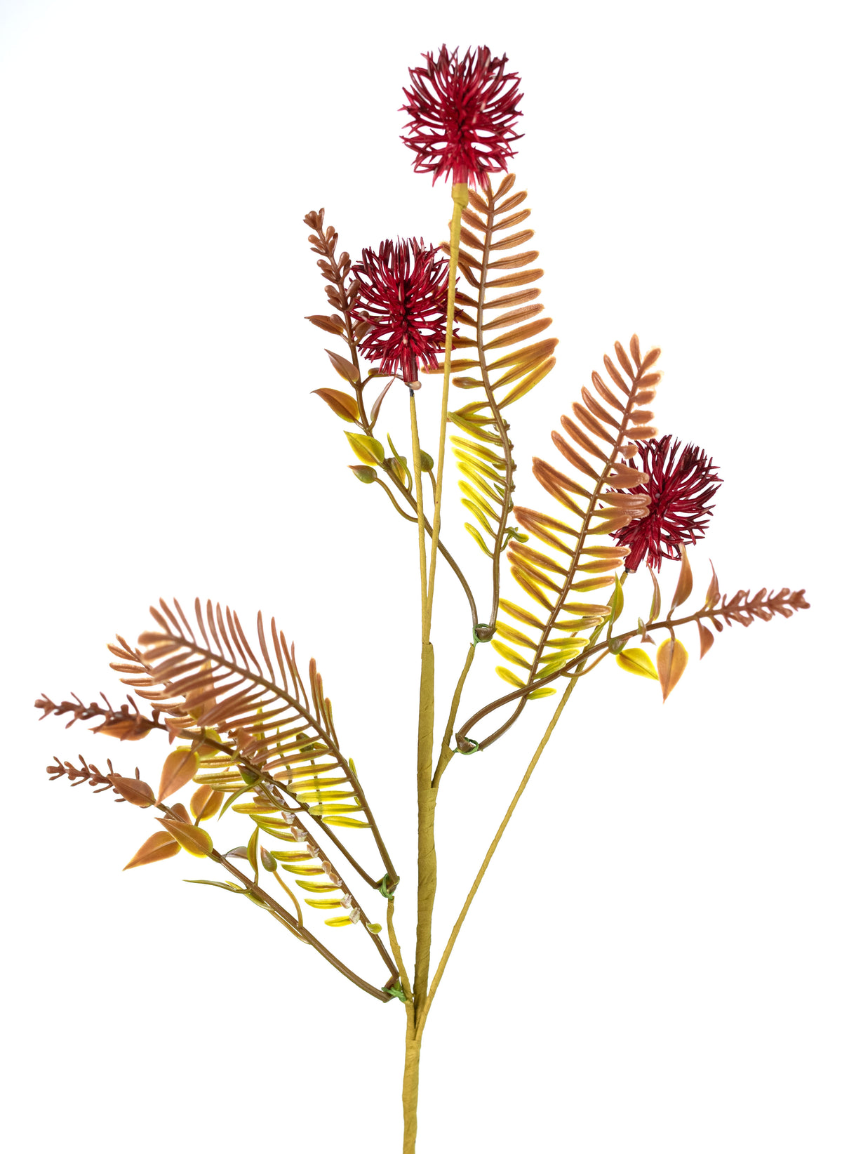 20" Autumn Wildflower Filler Bush: Burgundy Red