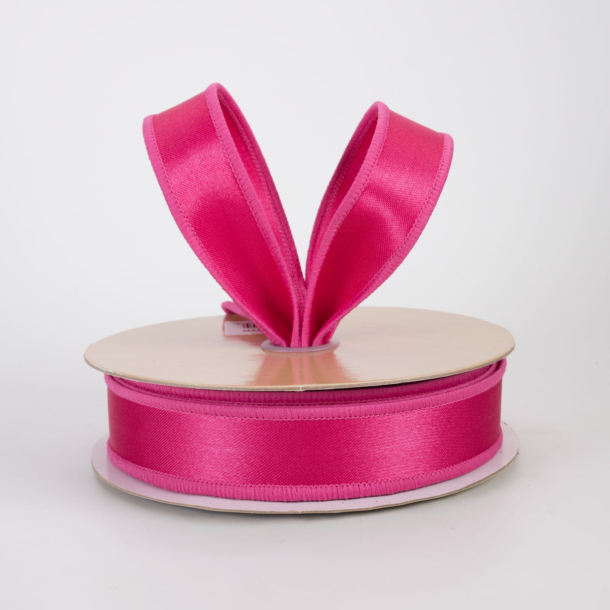 7/8" Double Sided Fused Satin Ribbon: Hot Pink (10 Yards)
