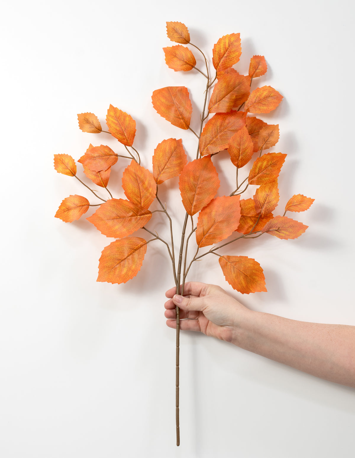 28" Rose Leaf Sprays: Burnt Orange (12)