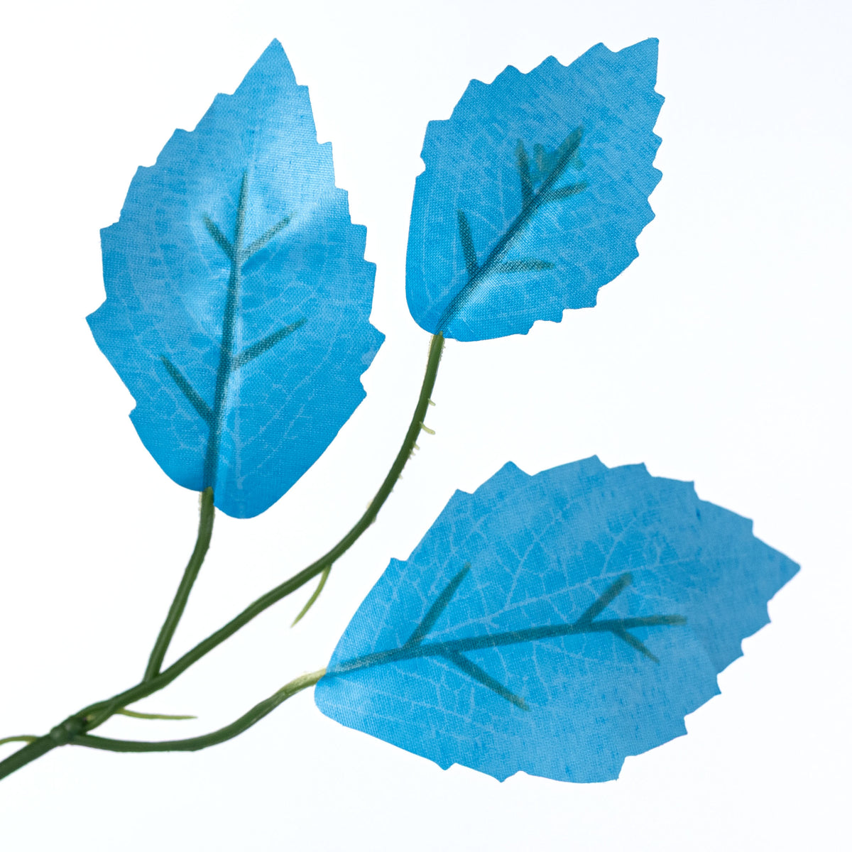 28" Rose Leaf Sprays: Sky Blue (12)