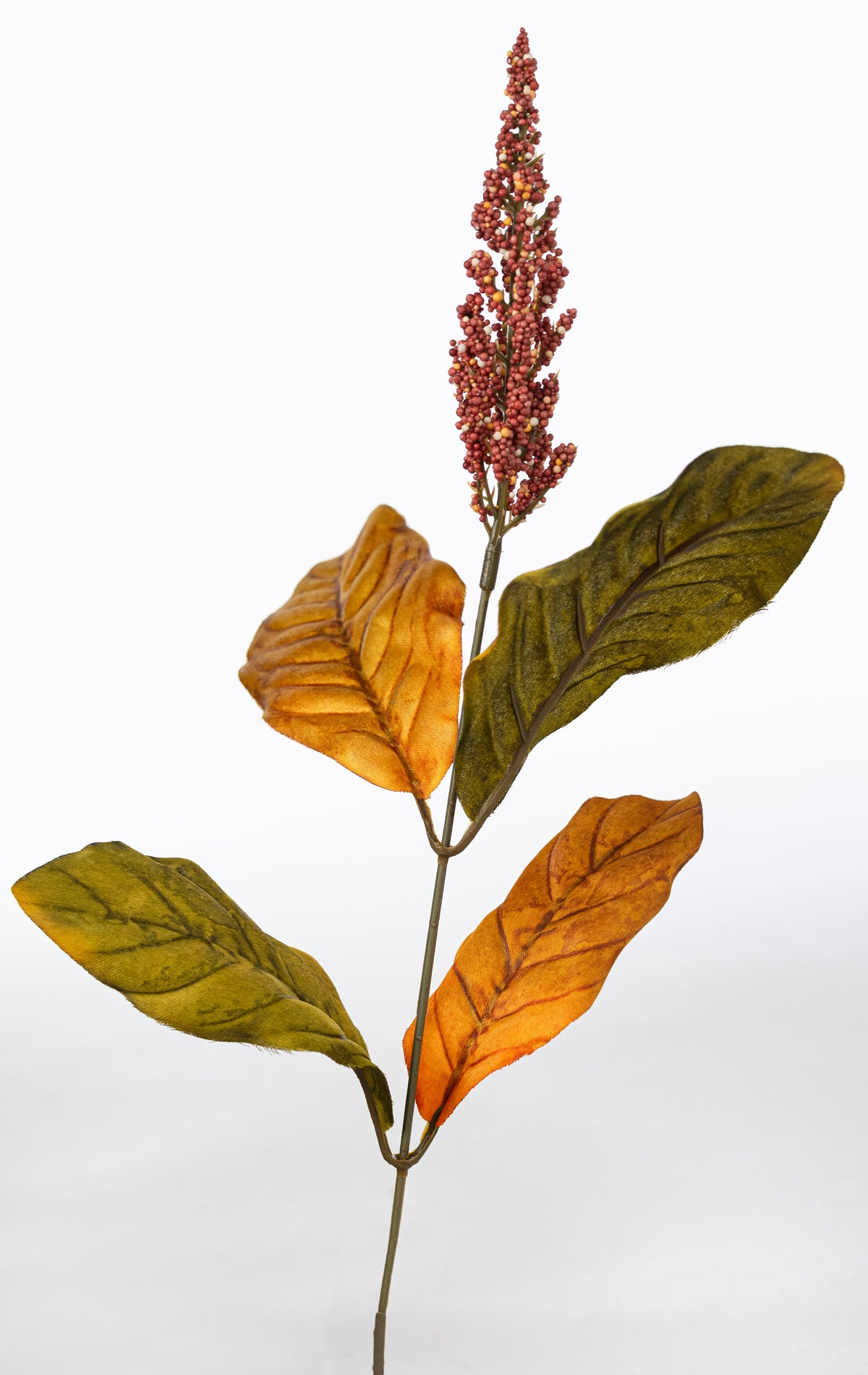 21" Magnolia Leaves & Berries Bush: Fall (12 Stem)