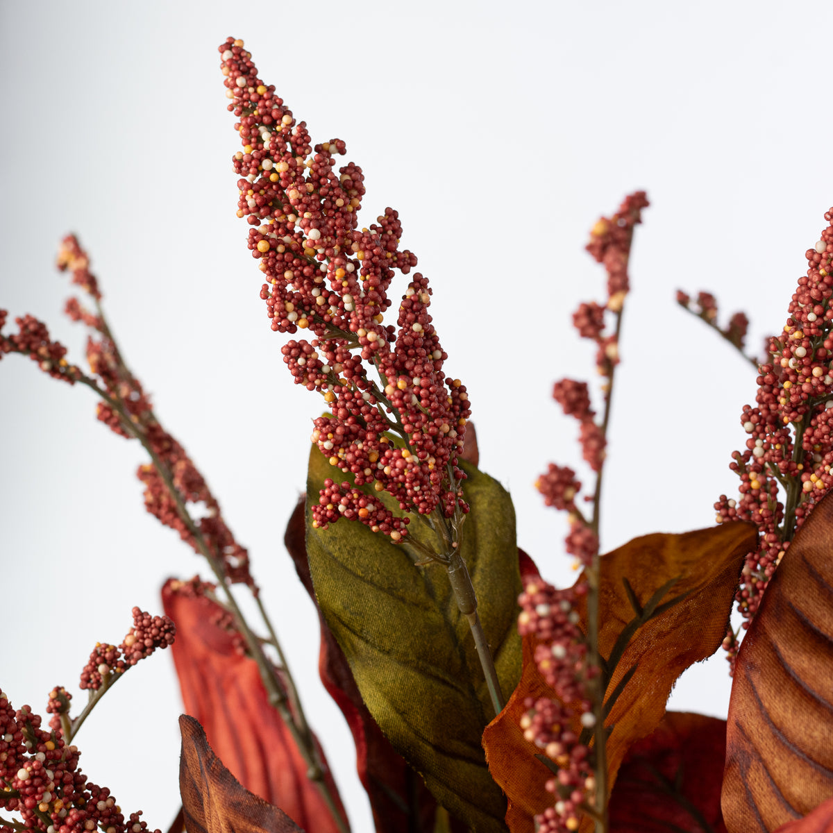 21" Magnolia Leaves & Berries Bush: Fall (12 Stem)