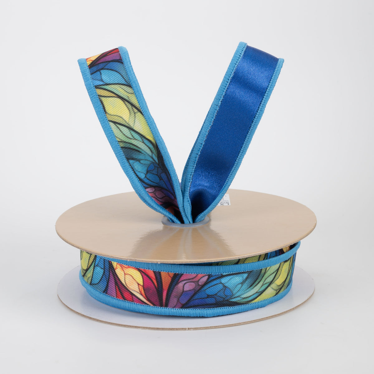 7/8" Double Sided Fused Stained Glass Ribbon (10 Yards)