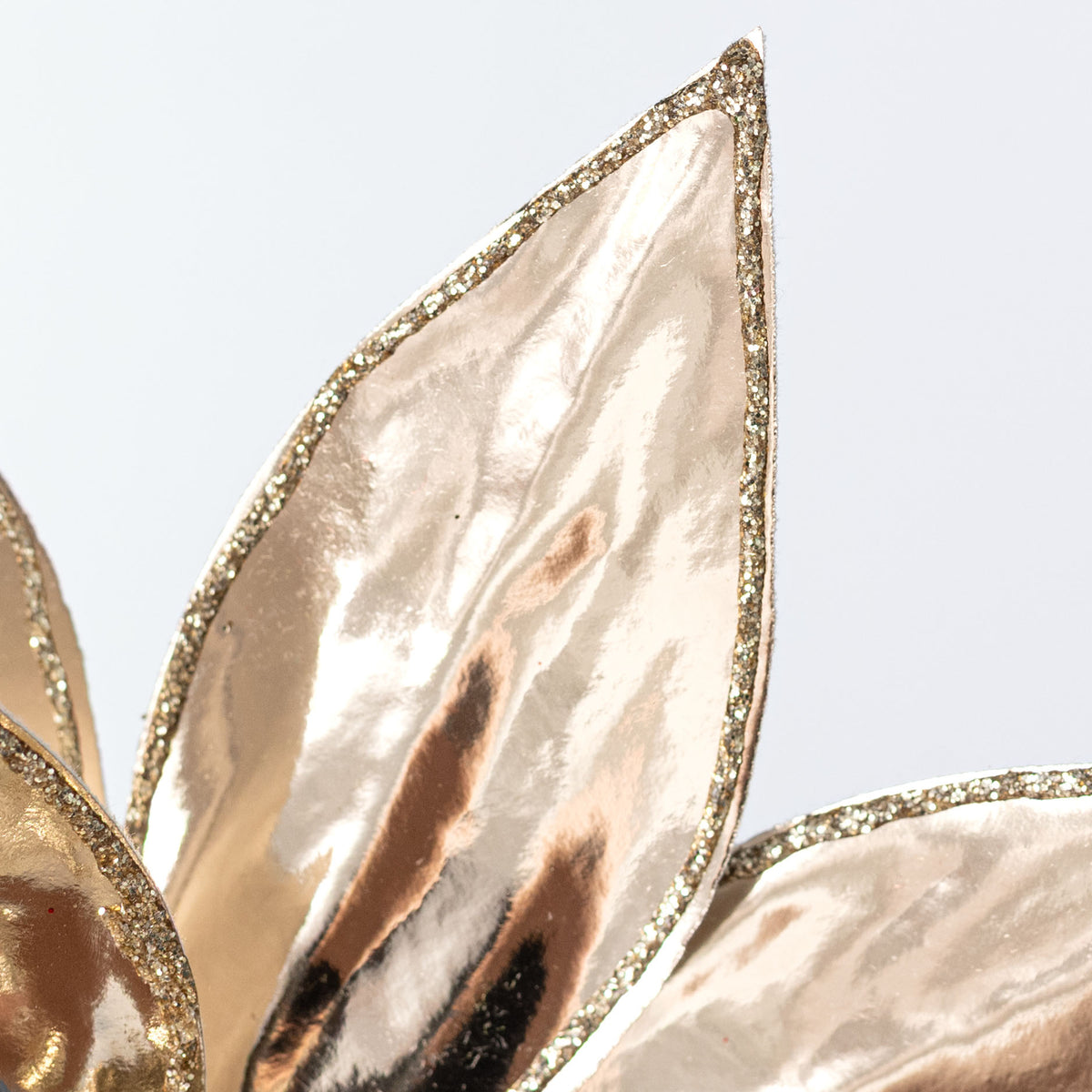 12" x 25" Metallic Poinsettia Stem: Mirror Gold