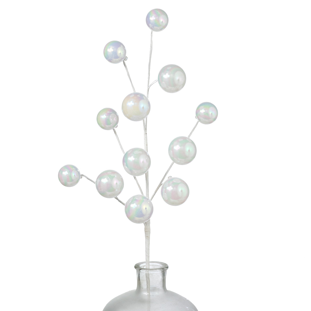 28" Iridescent Pearls Ball Spray