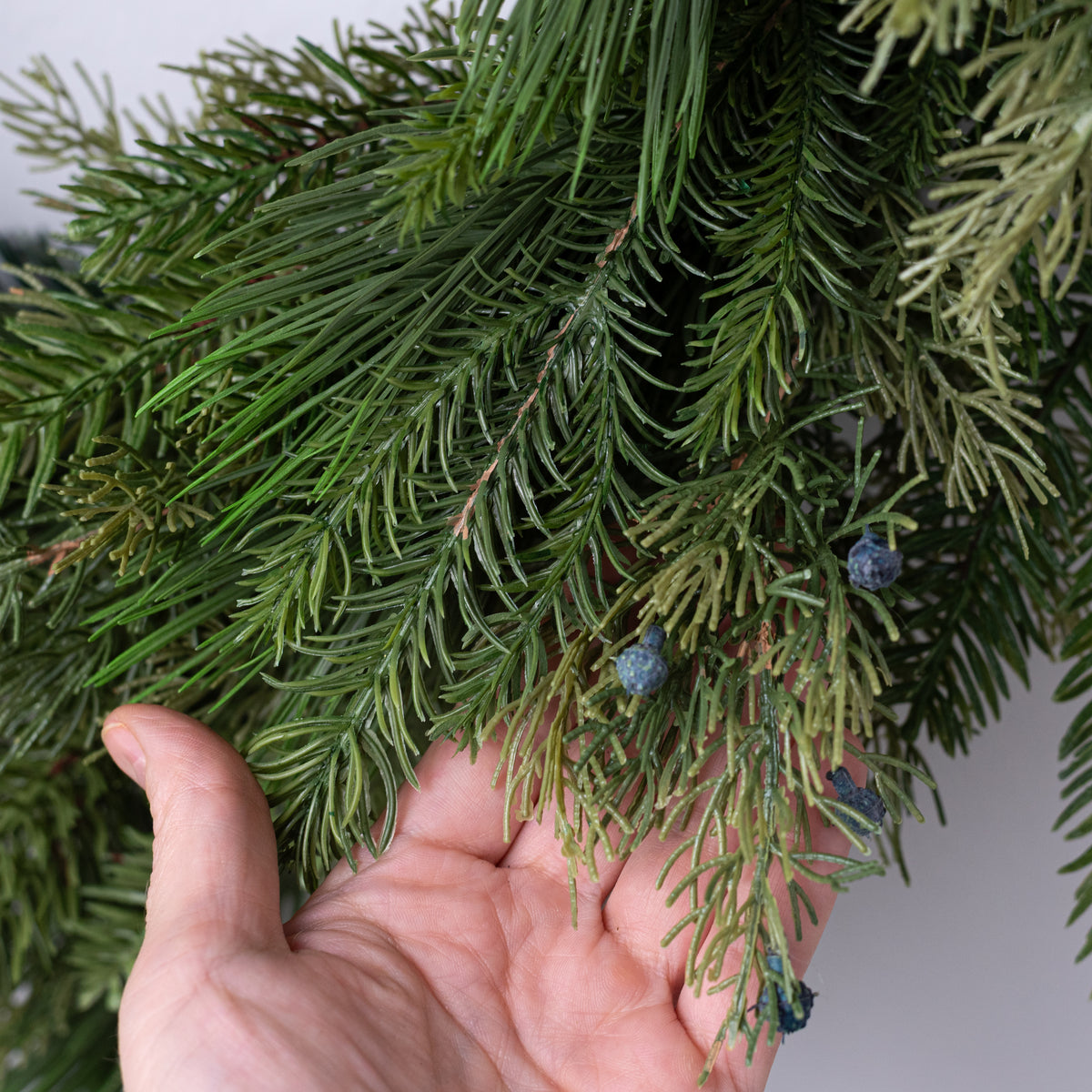 24" Belgium Pine Wreath: Evergreen (54 Tips)