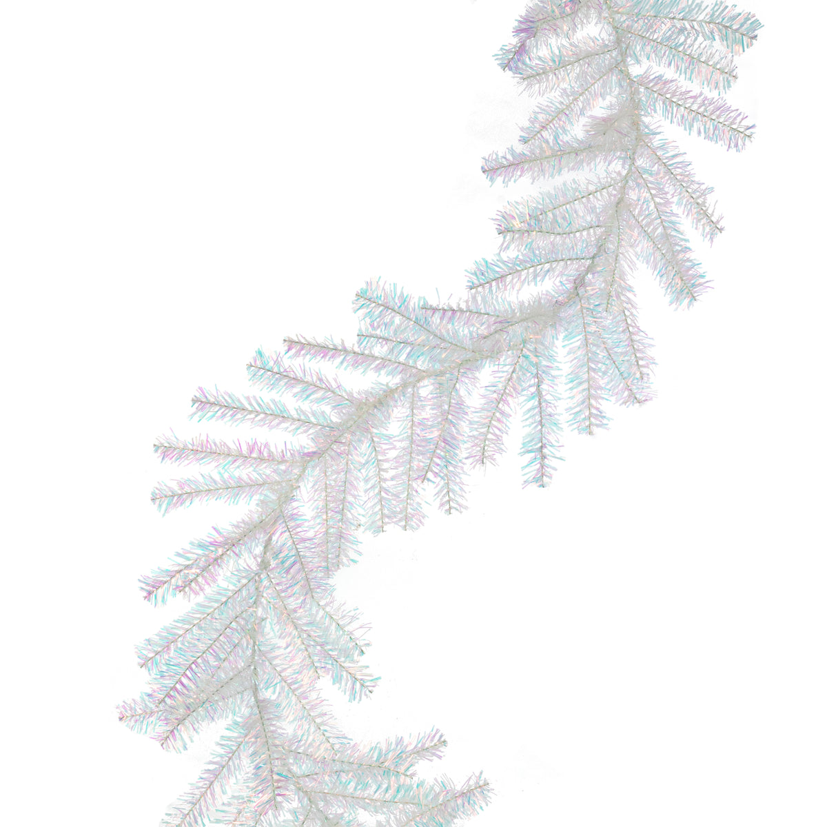 6' Pine Garland: Iridescent Clear (96 Tips)